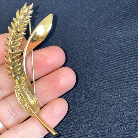 ZENTALL BROOCH GOLD TONE VINTAGE Wheat - Picture 6 of 9